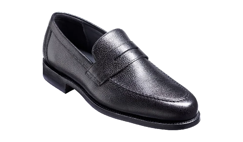 Men's Flexible Shoes Jevington - Black Grain Loafer Shoe