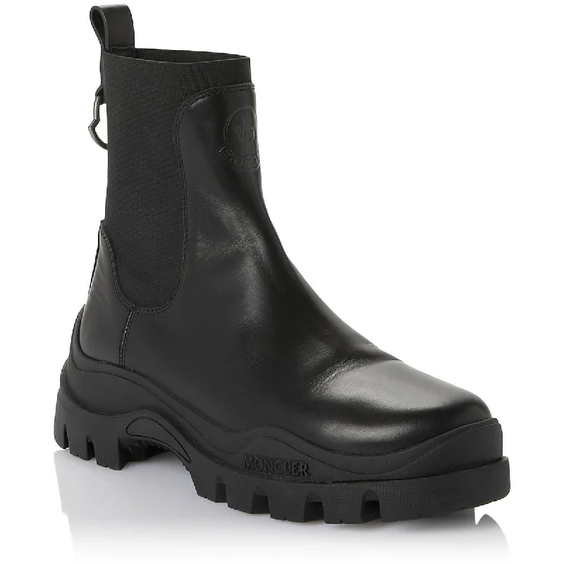 Men's Premium Boots Moncler Mens Pull On Lug Sole Chelsea Boots