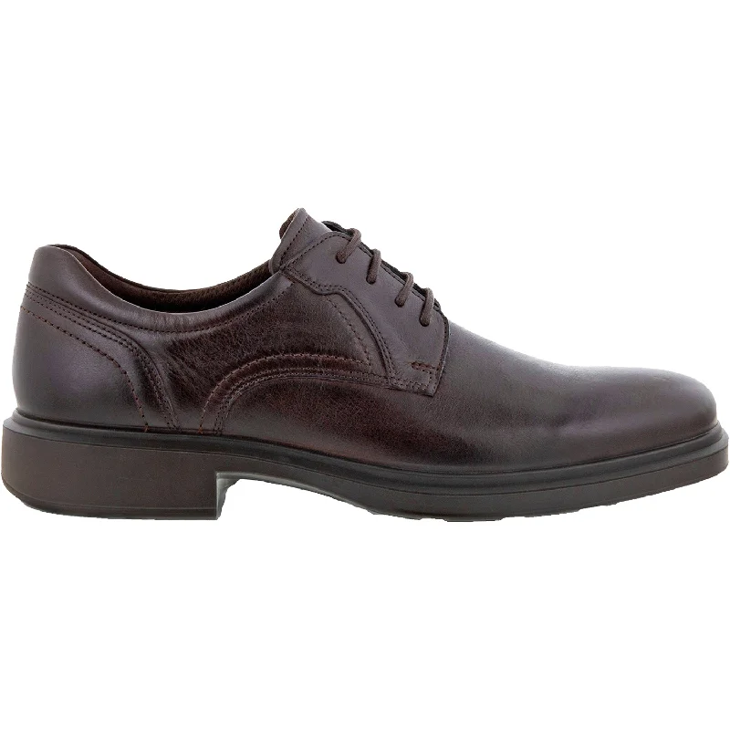 Men's Odor-Resistant Boots Men's Ecco Helsinki 2.0 Plain Toe Tie Mocha Leather