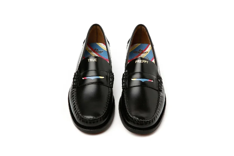 Men's Odor-Resistant Shoes J. Press Dan Regimental - Black - True Preppy