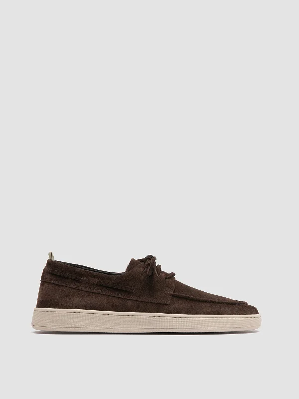 Men's Moisture-Wicking Shoes HERBIE 009 - Brown Suede Low Top Sneakers