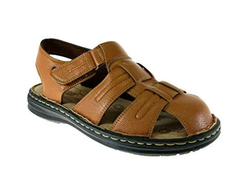 Men's Flexible Sole Boots J's Awake Men's Locus-81 Covered Toe Caged Sandals