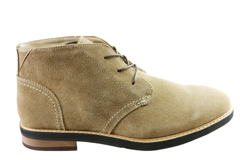 Men's Sporty Boots Slatters Orlando Mens Comfortable Suede Lace Up Dress Boots