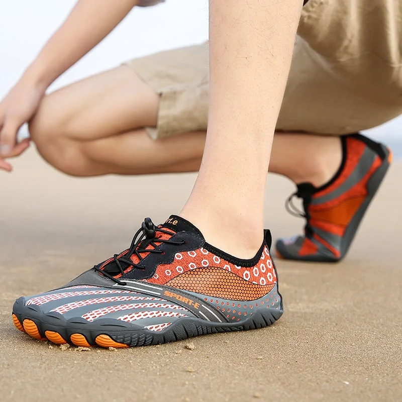 Stylish Shoes For Men Barefoot Breathable Quick Dry Orange Aqua Shoes for Men Hiking Sport Beach Stylish Shoes For Men Barefoot Breathable Quick Dry Orange Aqua Shoes for Men Hiking Sport Beach