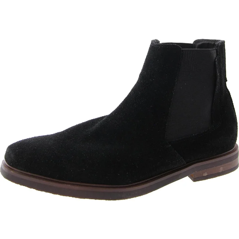 Men's Moisture-Wicking Shoes Steve Madden Mens Insider Suede Pull On Chelsea Boots
