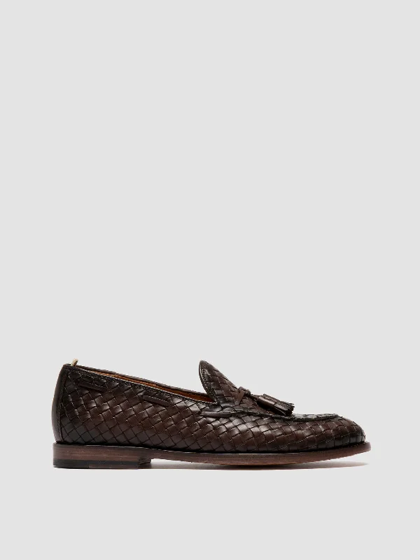 Flash Sale On Fashionable Shoes OPERA 004 - Brown Leather Tassel Loafers