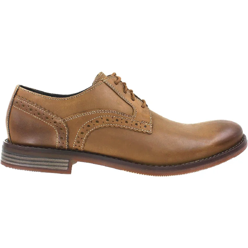 Men's Fashionable Boots Men's Rockport Wyllis Plain Toe Tobacco Leather
