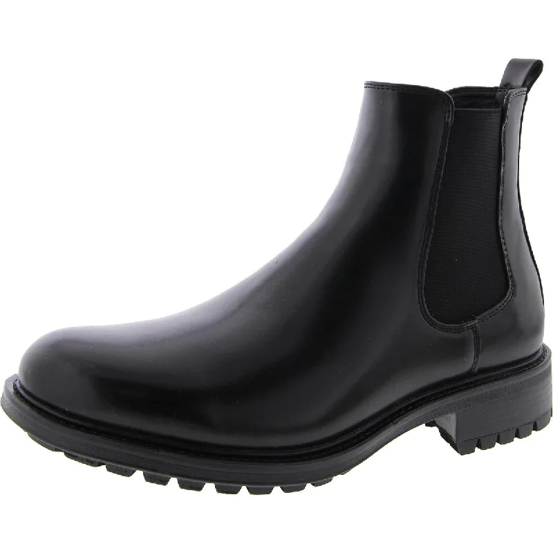 Men's Sporty Boots Steve Madden Mens Buren Pull On Round Toe Chelsea Boots