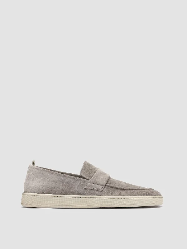 Men's High-Quality Shoes HERBIE 001 - Taupe Suede Penny Loafers