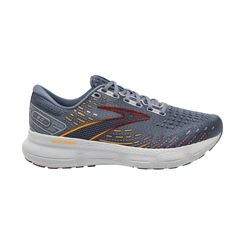 Men's Breathable Shoes Brooks Men's Glycerin 20 Road Running Shoes - Grey/Chili Oil/ Orange - ONLINE STORE CREDIT/EXCHANGE ONLY Men's Breathable Shoes Brooks Men's Glycerin 20 Road Running Shoes - Grey/Chili Oil/ Orange - ONLINE STORE CREDIT/EXCHANGE ONLY