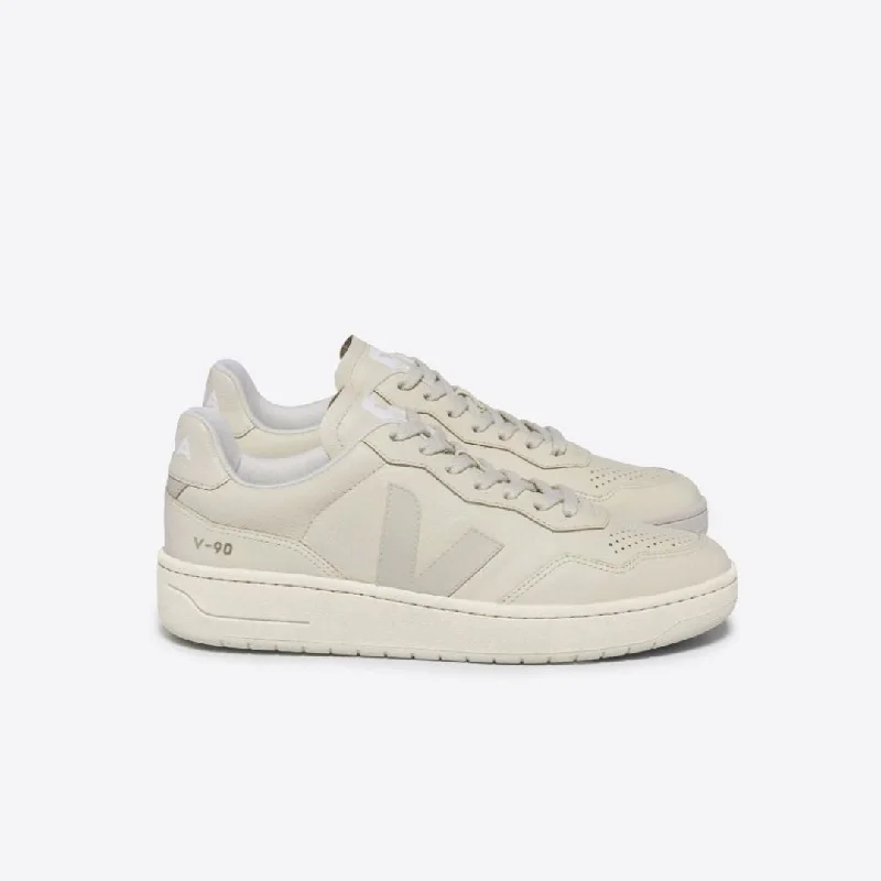 Men's Reinforced Sole Shoes V-90 Leather Sneaker (Cashew + Pierre)