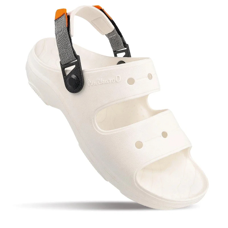 Special Holiday Sale On Premium Shoes Walkaroo Mens Clogs  - WC8712 White