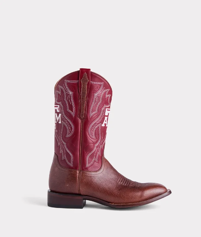 Men's Cozy Boots Men's Lucchese x Texas A&M 12th Man :: Chocolate