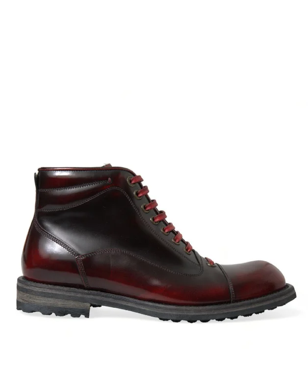 Men's All-Season Boots Dolce & Gabbana Dapper Dual-Tone Leather Ankle Men's Boots
