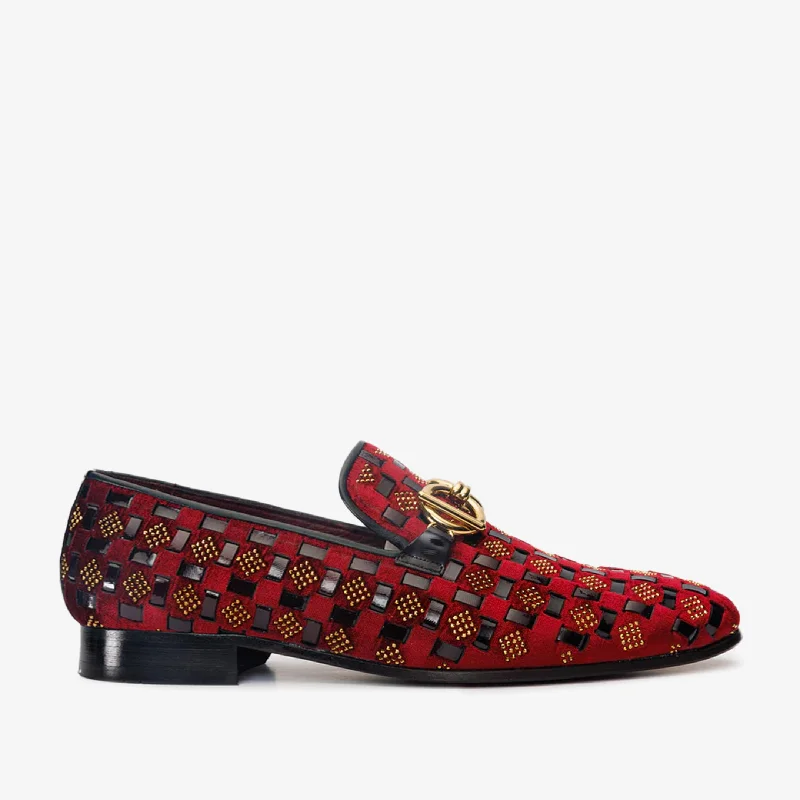 Men's Shock-Resistant Shoes The Vicino Shoe Burgundy Bit Dress Loafer Limited Edition Men Shoe