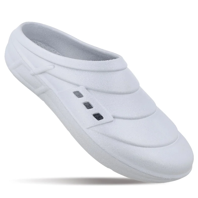 Limited Stock On Premium Leather Shoes Men's Hybrid Clogs  - WC8767 Light Grey