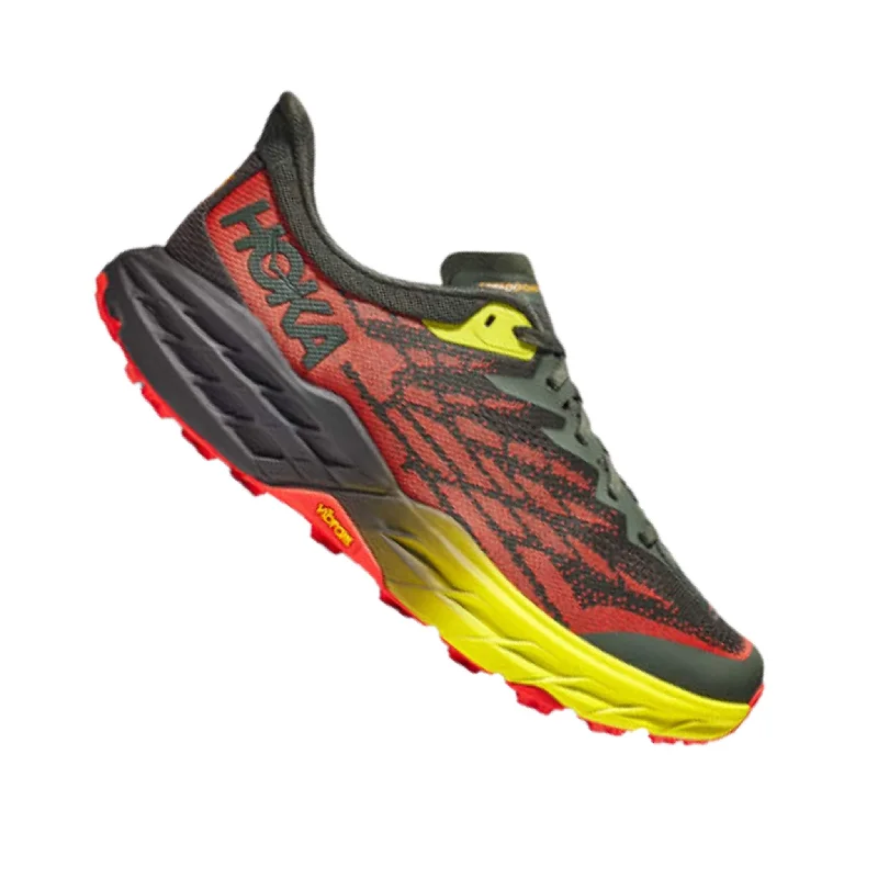 Men's Premium Boots HOKA Men's Speedgoat 5 - Thyme/ Fiesta