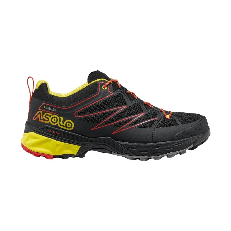 Men's Minimalist Shoes Asolo Men's Softrock Hiking Shoes - Black/Yellow