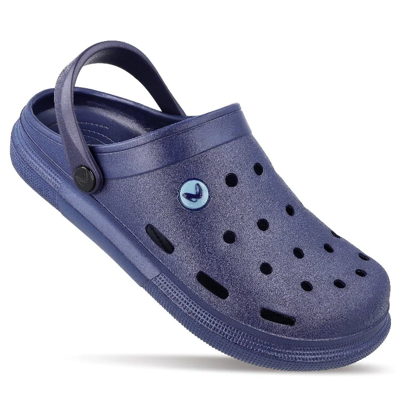 Exclusive Shoe Sale Event Happening Now Walkaroo Mens Clogs  - WC4843 Navy Blue