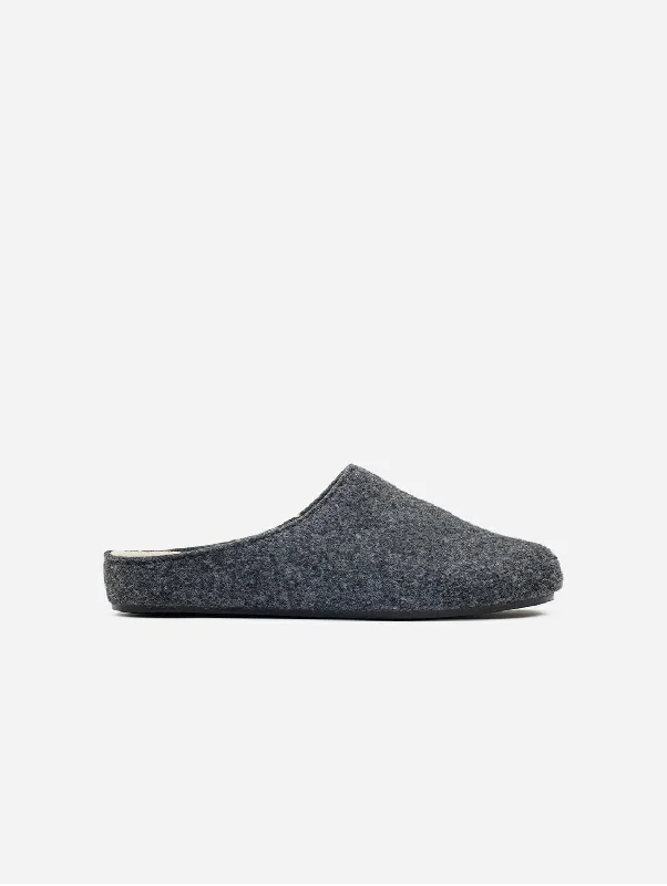 Seasonal Shoe Sale With Incredible Discounts Date Men's Vegan Mule Slippers | Dark Grey Seasonal Shoe Sale With Incredible Discounts Date Men's Vegan Mule Slippers | Dark Grey