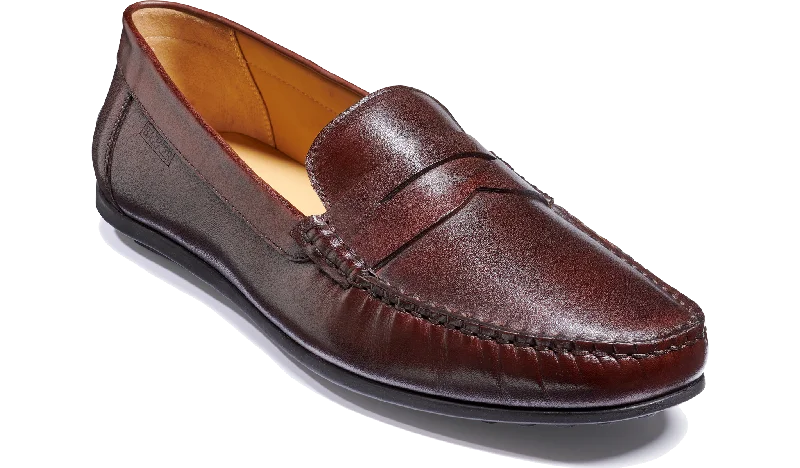 Men's Cozy Shoes Jamie - Chestnut Hand Painted