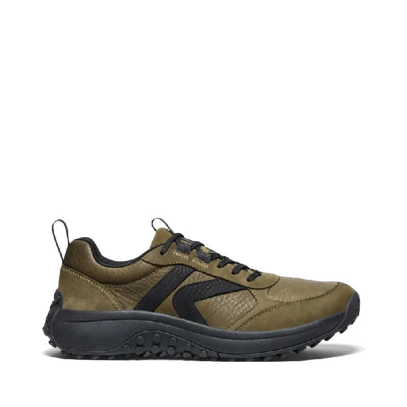 Men's Shock-Absorbing Shoes KEEN Men's KS86 Leather Sneaker in Dark Olive/Black