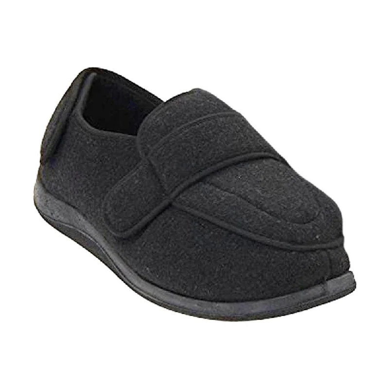Men's Reinforced Sole Boots Foamtreads Physician Extra Wide Slipper Black (Men's)
