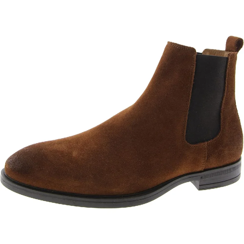 Men's Eco-Friendly Shoes Steve Madden Mens Angelo Mixed Media Ankle Chelsea Boots