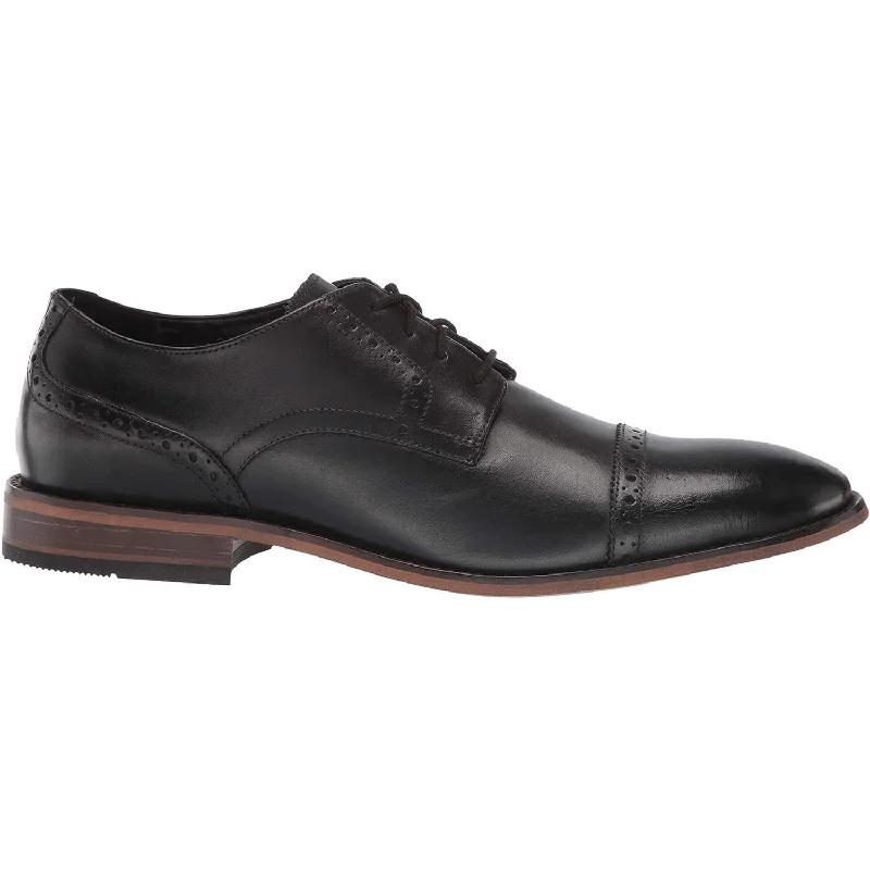 Men's Stylish Boots Men's Bostonian Lamont Cap Black Leather