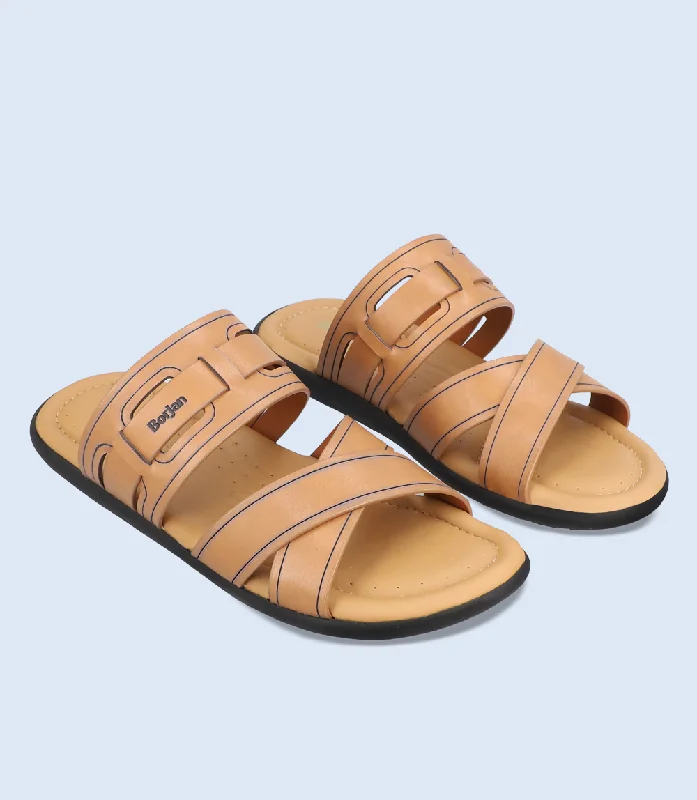 Special Sale On Breathable Shoes BM6066-TAN-Men Slipper