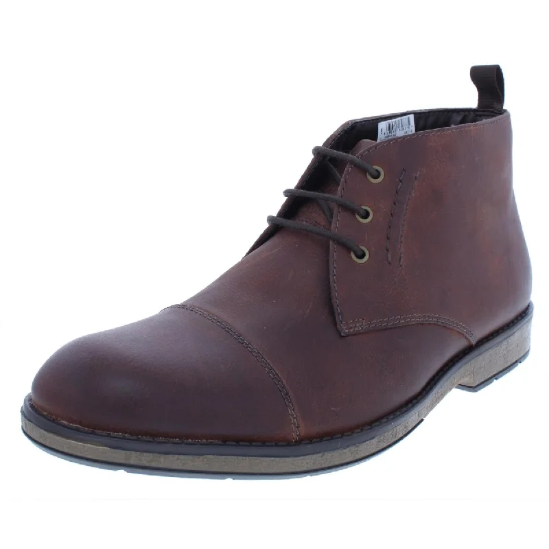 Men's Modern Boots Clarks Mens Hinman Mid Leather Ankle Chukka Boots