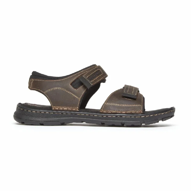 Men's Moisture-Wicking Shoes Rockport  Men's Darwyn Qtr Strap Brown W