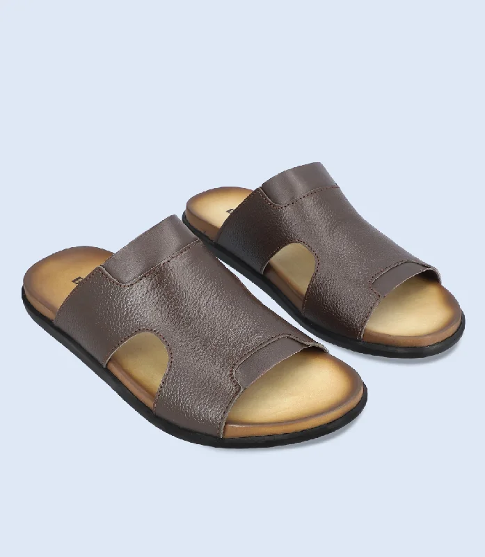 Exclusive Discount On Stylish Shoes BM5802-BROWN-Men Slipper