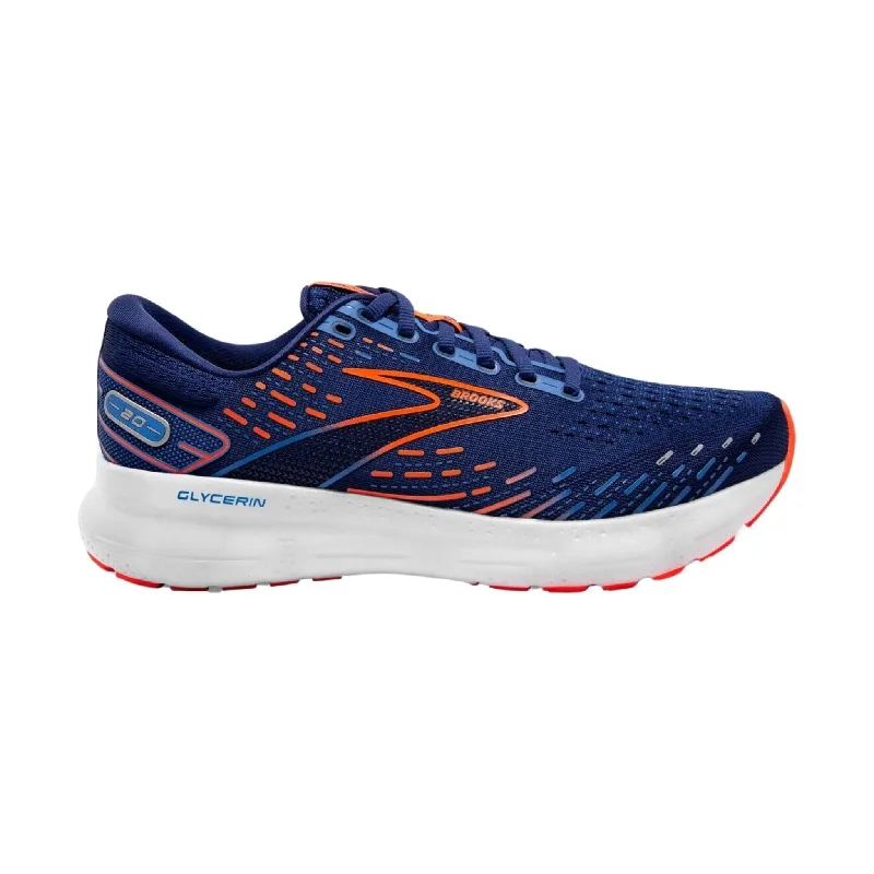 Men's Lightweight Boots Brooks Men's Glycerin 20 Road Running Shoes - Blue Depths/Palace Blue/Orange - ONLINE STORE CREDIT/EXCHANGE ONLY Men's Lightweight Boots Brooks Men's Glycerin 20 Road Running Shoes - Blue Depths/Palace Blue/Orange - ONLINE STORE CREDIT/EXCHANGE ONLY