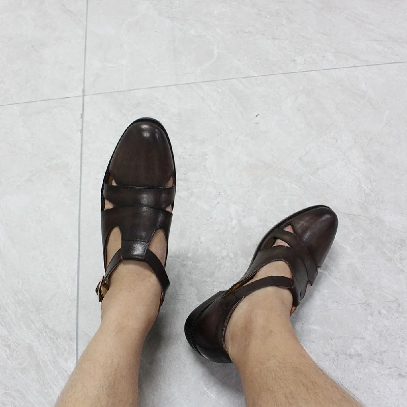 Exclusive Online Sale On Durable Shoes Men's Summer Retro Style Buckle Strap Solid Pattern Handmade Dress Shoe on Clearance Exclusive Online Sale On Durable Shoes Men's Summer Retro Style Buckle Strap Solid Pattern Handmade Dress Shoe on Clearance