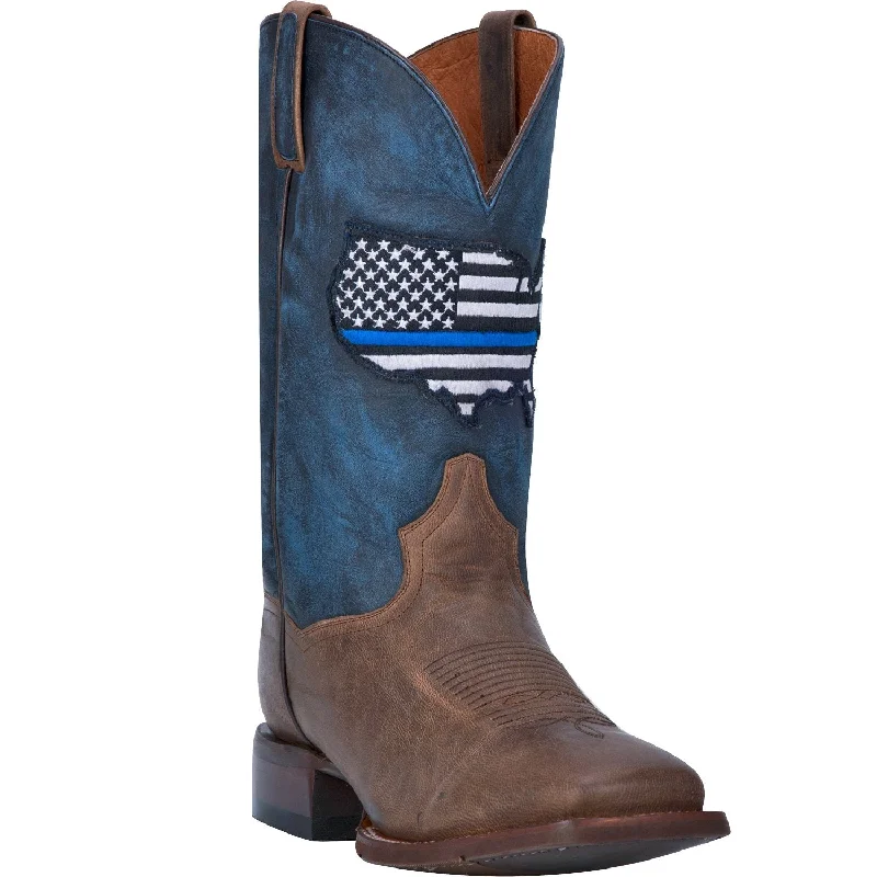 Men's Ergonomic Shoes DAN POST THIN BLUE LINE LEATHER BOOT STYLE DP4515