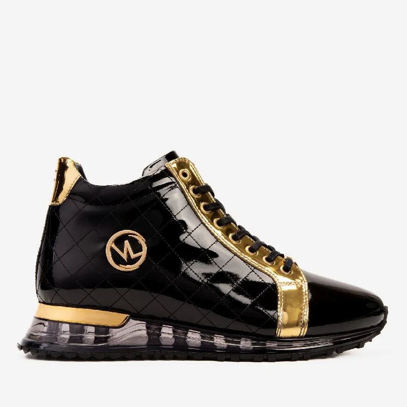 Men's Ultra-Light Boots The Prestige Black & Gold Limited Edition High-Top Men Sneaker Men's Ultra-Light Boots The Prestige Black & Gold Limited Edition High-Top Men Sneaker