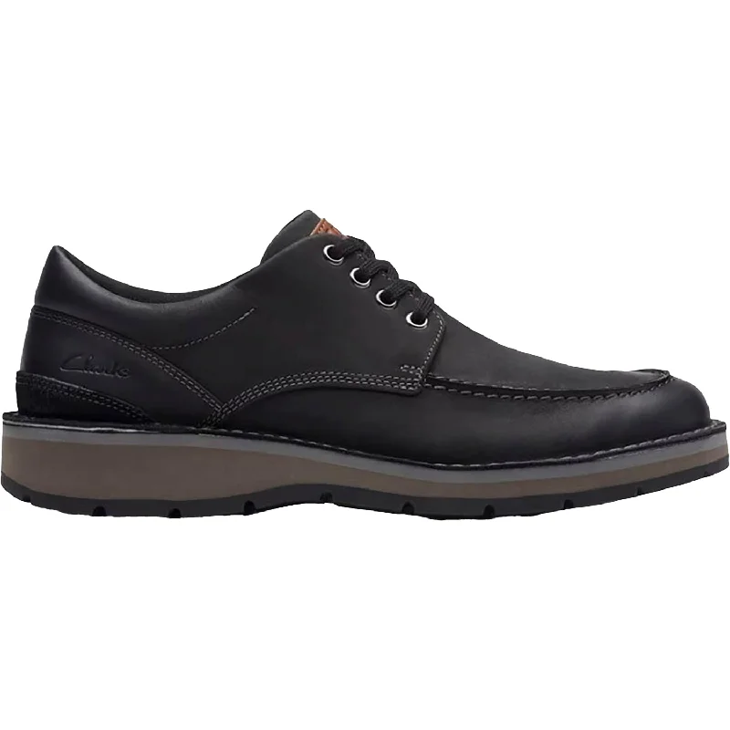 Men's Cozy Shoes Men's Clarks Gravelle Low Black Leather