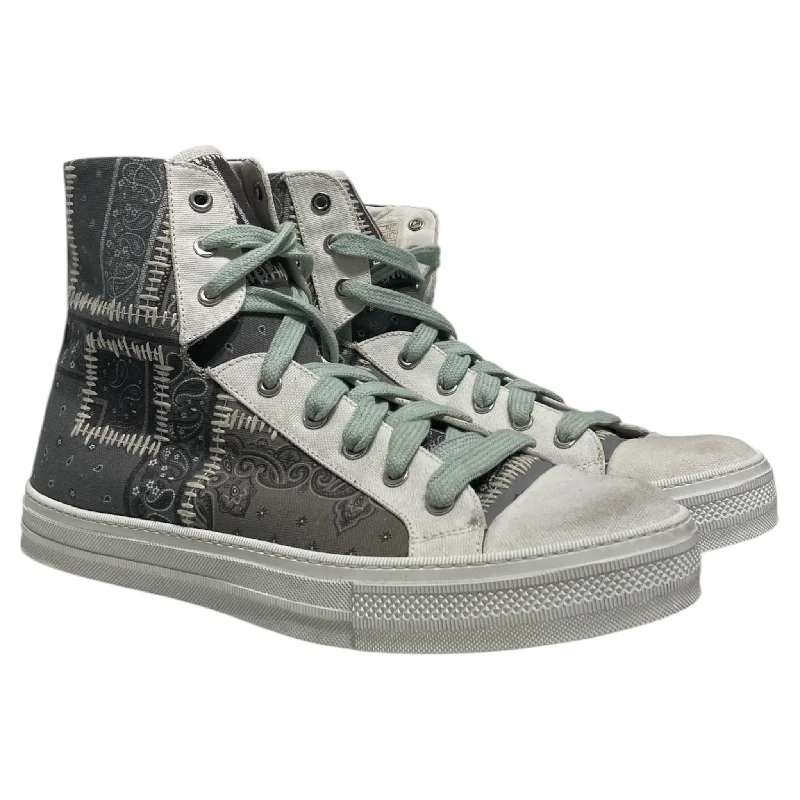 Men's Sporty Shoes AMIRI/Hi-Sneakers/EU 45/Border/Cotton/GRY/