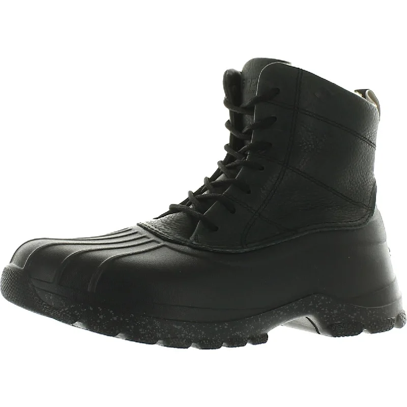 Sleek And Modern Shoes Sperry Mens Duck Float Leather Faux Fur Rain Boots