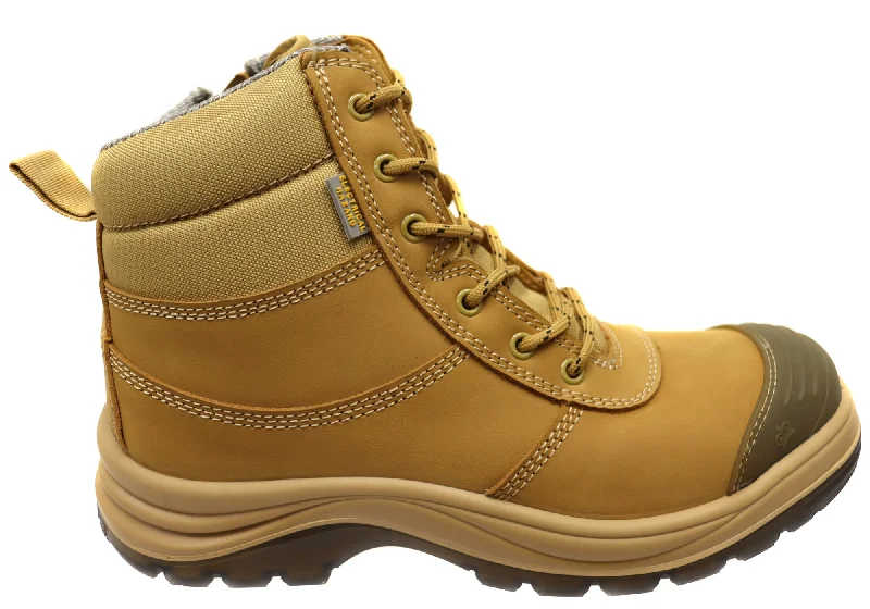 Men's Stylish Boots KingGee Mens Tradie Zip Lace Composite Safety Work Boots