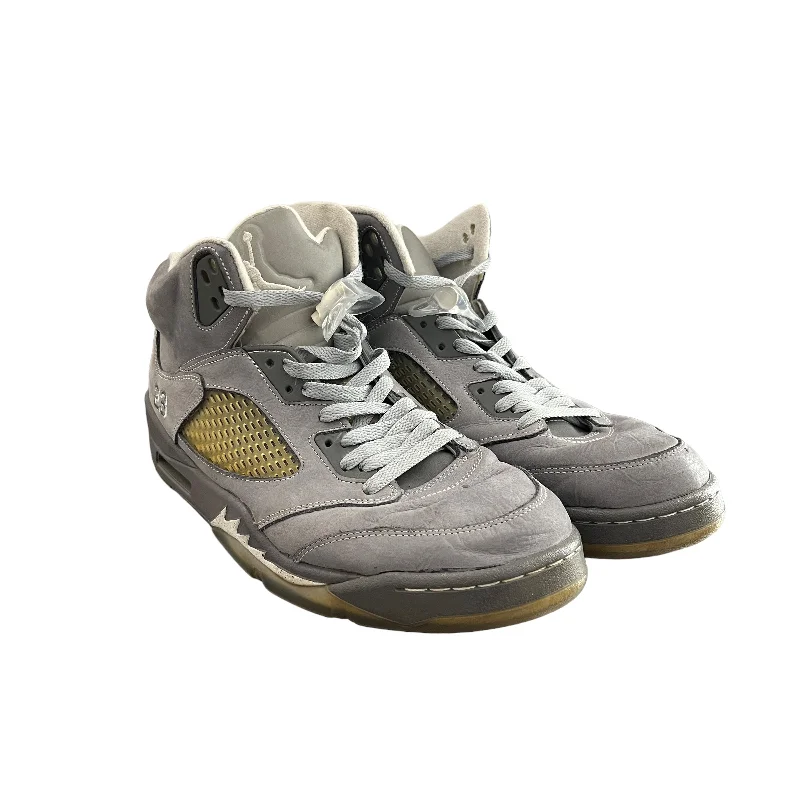 Men's Elegant Shoes NIKE/Hi-Sneakers/US 10.5/GRY/Retro Air Jordan 5s