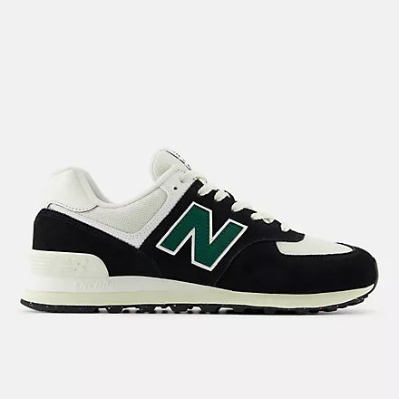 All-Season Boots For Men 574 Sneaker (Black + White + Marsh Green)
