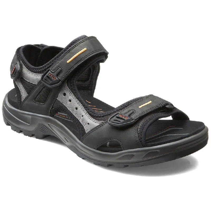 Men's Durable Shoes Ecco Yucatan Sandal Black/Mole Leather (Men's)