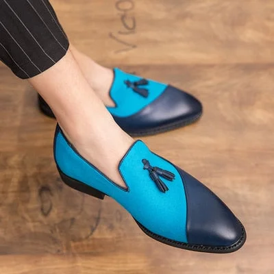 Men's Temperature-Regulating Boots Men's Casual Mixed Color Pattern Tassel Breathable Slip-on Loafers Men's Temperature-Regulating Boots Men's Casual Mixed Color Pattern Tassel Breathable Slip-on Loafers