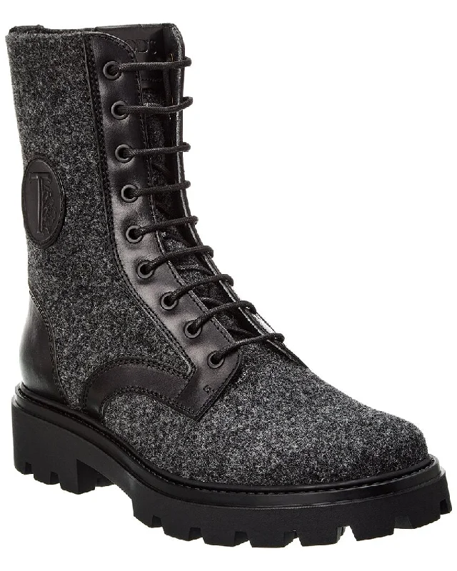 Men's Eco-Friendly Shoes Tod’S Felt & Leather Boot