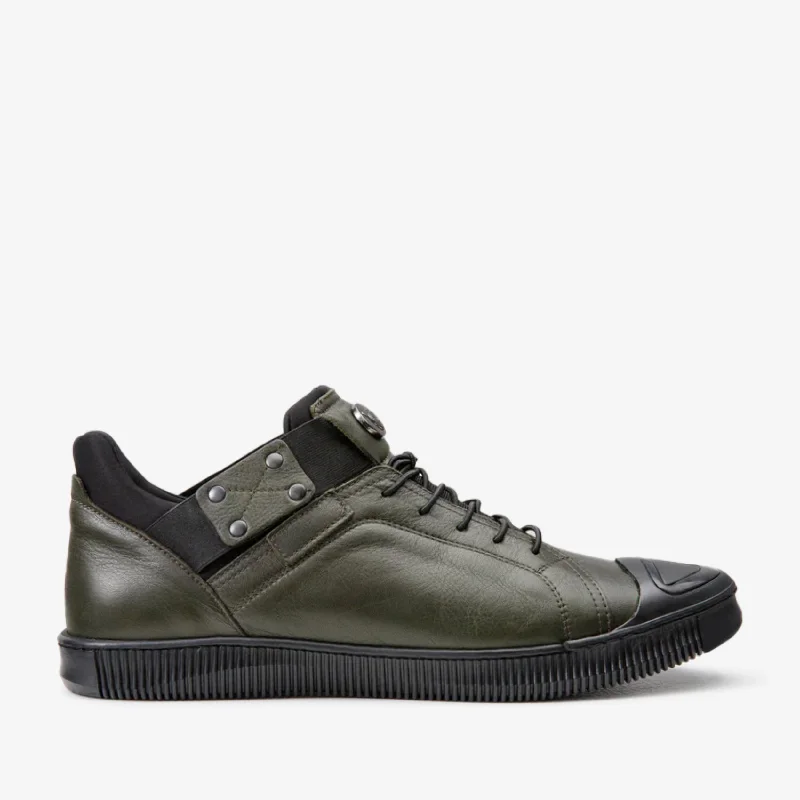 Men's Modern Shoes The Mumbai Green Leather Men Sneaker Final Sale!