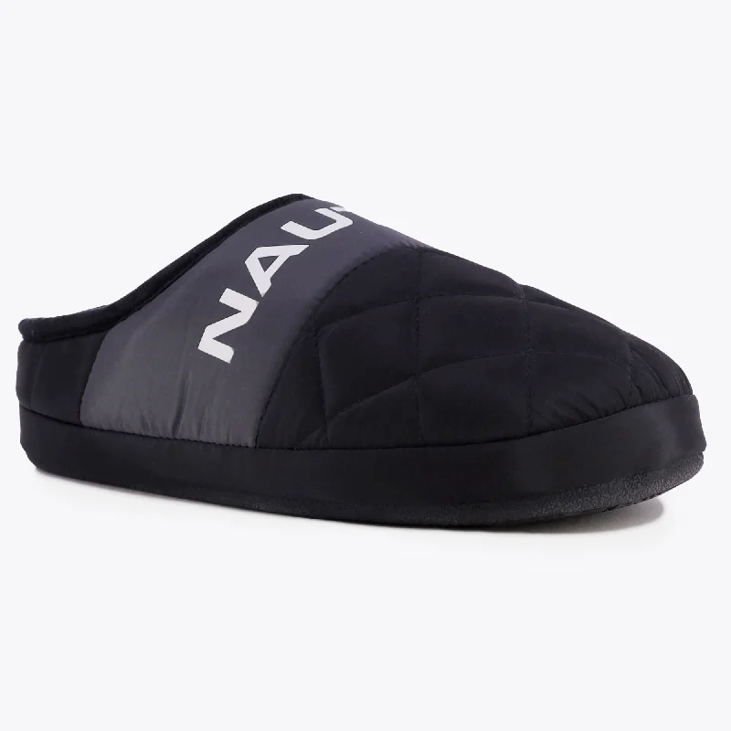 Men's Elegant Boots Nautica Mens Nylon Fleece-Lined Slipper