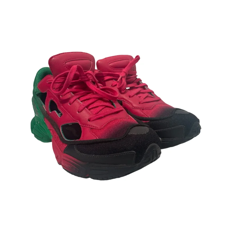 Men's Trendy Boots adidas/RAF SIMONS/Low-Sneakers/US 7/All Over Print/Nylon/GRN/GREEN PINK BLACK