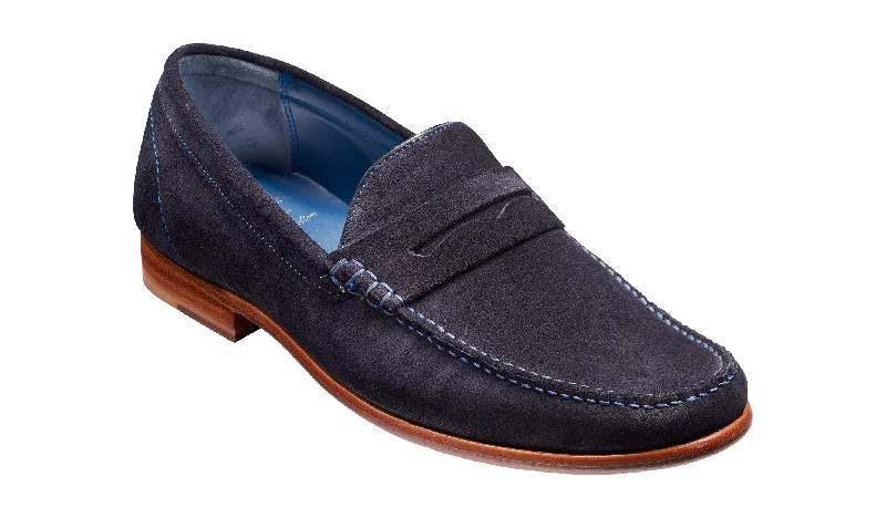 Men's Anti-Slip Shoes William - Dark Navy Suede